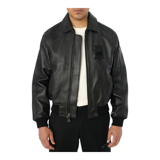 Avirex Mens Black Icon Jacket AVF24IO30-001 Black