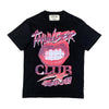BKYS Mens Thunder Club Oversized Crew Neck T-Shirt T1017 Black
