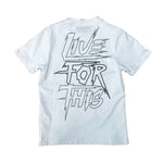 BKYS Mens Live For This Crew Neck T-Shirt T1069 White