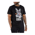 BKYS Mens Lucky Charm Crew Neck T-Shirt T934-BK/WHITE Black/White