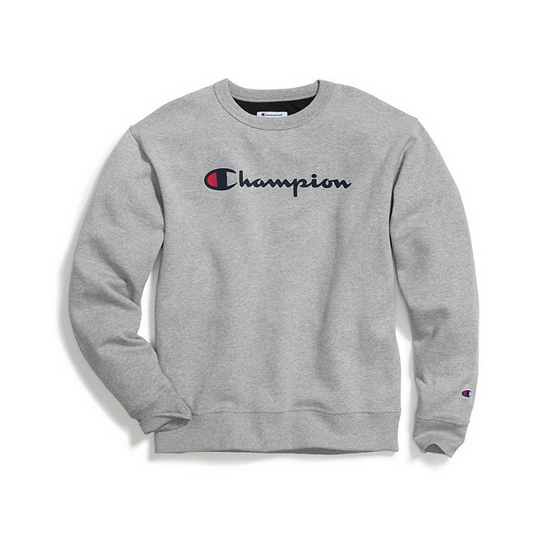 Champion Mens Powerblend Graphic Sweatshirt GF88HY06794-1IC Oxford Gray