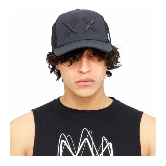 Cult Of Individuality Mens XX Trucker Hat 621B0-CH30 Black