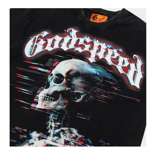 Godspeed スカル ブラックTシャツ Godspeed Squadron T-shirt Black Men's - SS25 - US