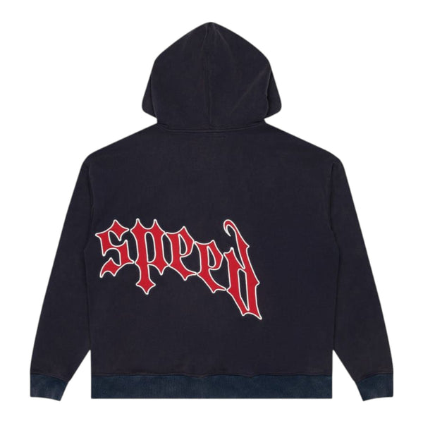 Godspeed Mens OG Logo VVS V2 Zip Up Hoodie Navy/Red– Premium Lounge NY