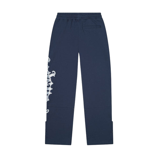 Godspeed Mens OG Logo Sweatpants Navy/Silver Satin | Premium Lounge NY