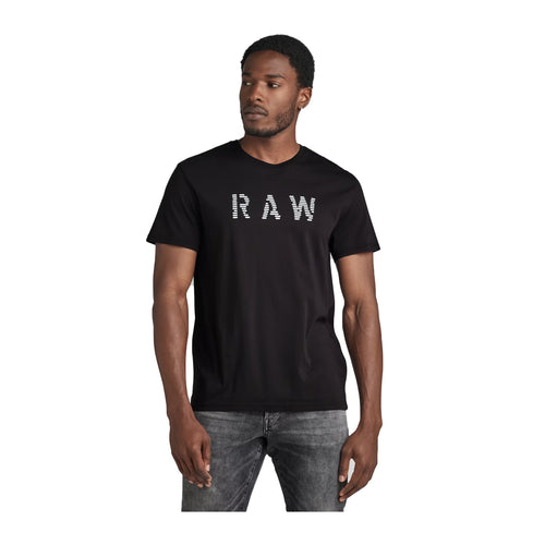 G-Star Mens Raw R T Crew Neck T-Shirt D22776-C506-6484 Dk Black