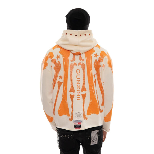 Gunzinii Mens French Terry Pullover Hoodie GZ822-OWH Off White