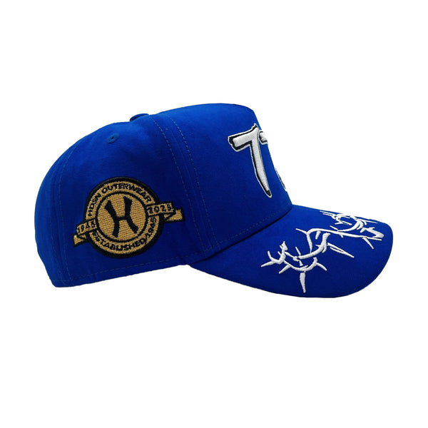 Hudson Outerwear Mens 777 Suede Snapback Hat CD0271 Blue- Premium