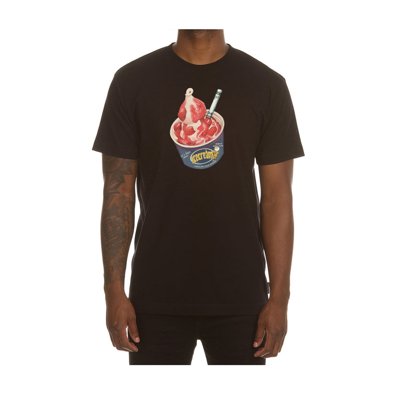 Icecream Mens Glaze Crew Neck T-Shirt 2202-001 Black