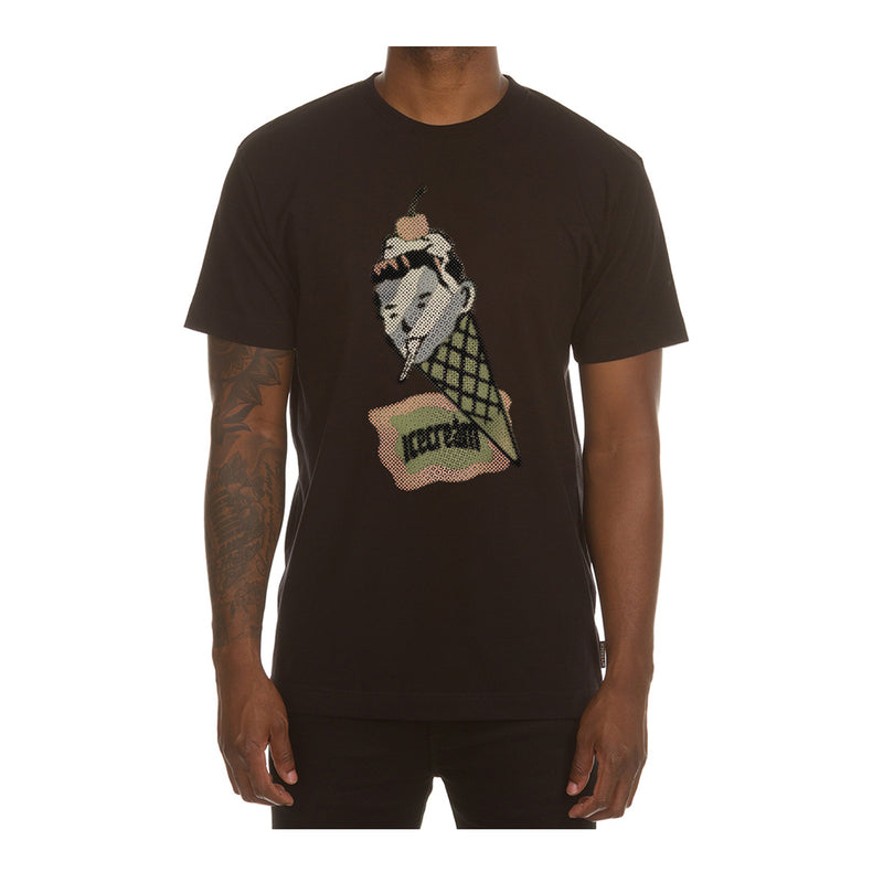 Icecream Mens Cone Man Crew Neck T-Shirt 441-2209-001 Black
