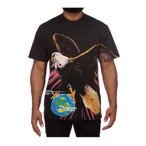 Icecream Mens Fear Of a Rich Planet Crew Neck T-Shirt 441-2304-299 Stretch Limo