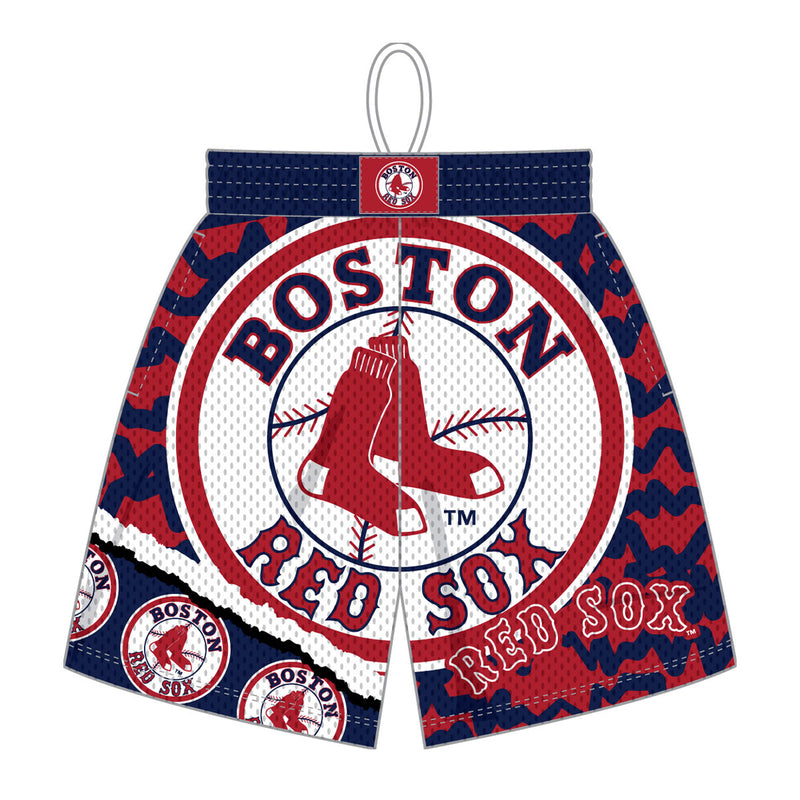 Mitchell & Ness Mens MLB Boston Red Sox Jumbotron 2.0 Sublimated Shorts PSHR1220-BRSYYPPPNYRD Navy/Red