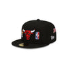 New Era Mens NBA World Champions Chicago Bulls 5950 Fitted Hats 60224561 Black