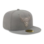 New Era Mens NBA Chicago Bulls Color Pack 59Fifty Fitted Hat 60278422 Dark Grey, Grey Undervisor