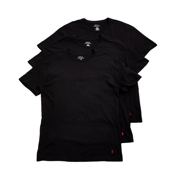 Polo Ralph Lauren Mens Slim Fit Cotton 3 Pack Crew Neck T-Shirt