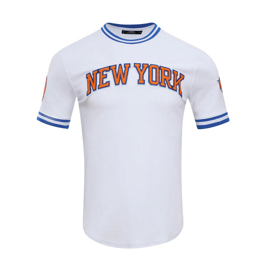Pro Standard Mens NBA New York Knicks Classic Chenille Crew Neck T-Shirt BNK152756-WHT White