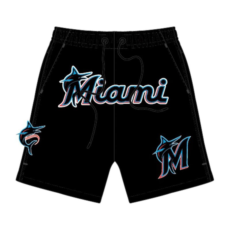 Pro Standard Mens MLB Miami Marlins Classic Shorts LMM336810-BLK Black
