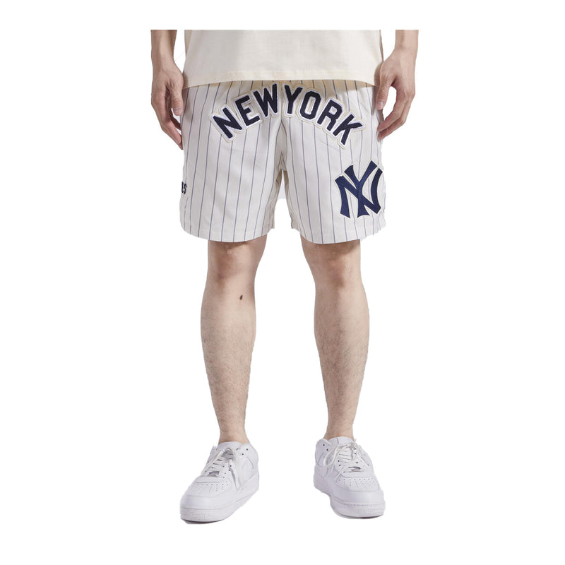 Pro Standard Mens MLB New York Yankees Pinstripe Retro Classic Woven Shorts PROS-LNY3314454-ELY Eggshell/ Grey