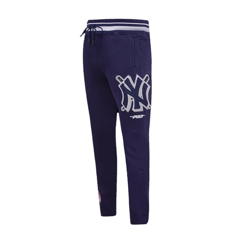 Pro Standard Mens MLB New York Yankees Mash Up Logo Sweatpants LNY433391-MDN Midnight Navy/White