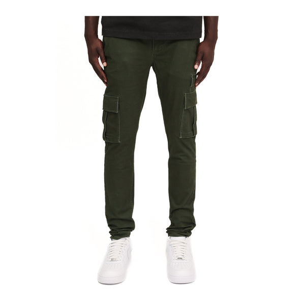 Purple Brand Mens Brushed Twill Cargo Pants M5075-BTMI225 Green