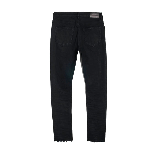 Purple Brand Mens Skinny Fit Jeans P001-BLR Black Resin 3/D