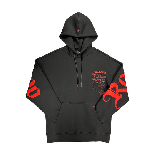 Roberto Vino Milano Mens World Tour Hoodie RVHO124 Black