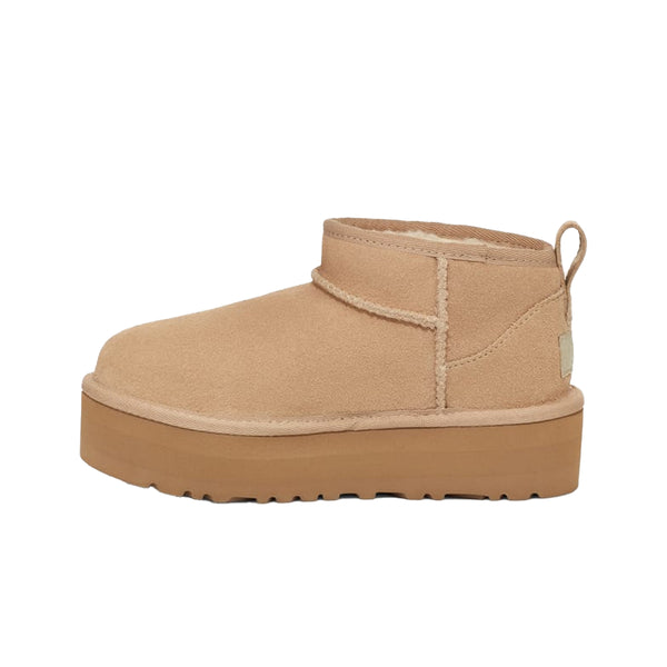 UGG Kids Classic Ultra Mini Platform Boots 1157791K-SAN Sand