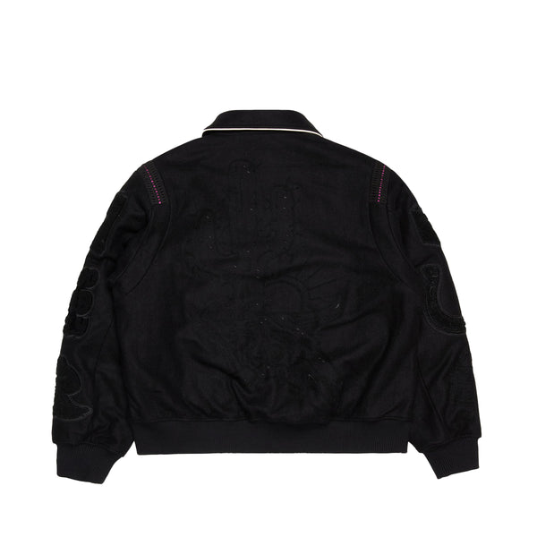 Valabasas Mens Wild Bunch Letterman Jacket VLBS941208 Black