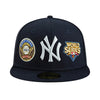 New Era Mens MLB New York Yankees Historic Champs 59Fifty Fitted Hat 60288298 Navy, Grey Undervisor