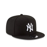 New Era Unisex New York Yankees Basic 9Fifty Snapback Hat 11591025 Black/White, Grey Undervisor