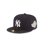 New Era Mens MLB New York Yankees 1996 World Series 59Fifty Fitted Hat 11783652 Navy Blue, Grey Undervisor