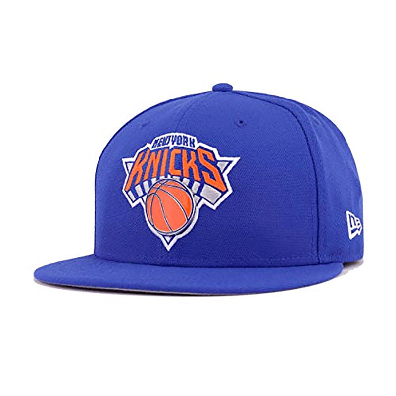 New Era Mens NBA New York Knicks Metal & Thread 59Fifty Fitted Hat 11820718 Royal Blue