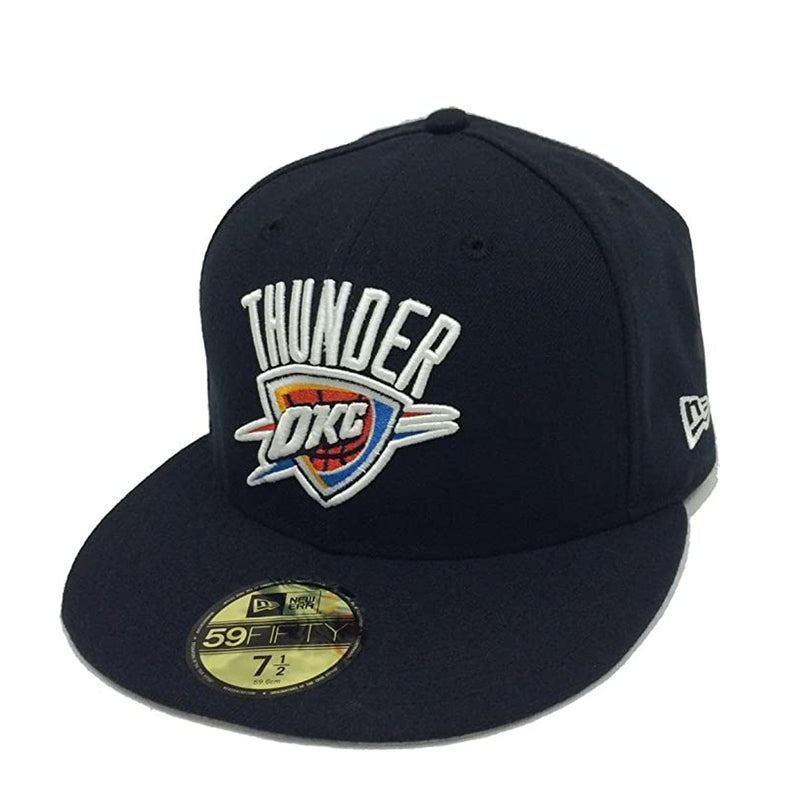 New Era Mens NBA Oklahoma City Thunder Playoffs 59Fifty Fitted Hat 20020-THUNDER Navy