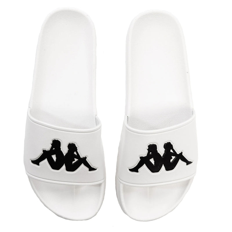 Kappa Unisex Authentic ADAM 2 Slides Slipper 303GAD0-902 White-Black 4
