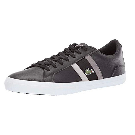 Lacoste Mens Lerond Lace Up Sneaker 7-37CAM0045237 Black/Dk Grey