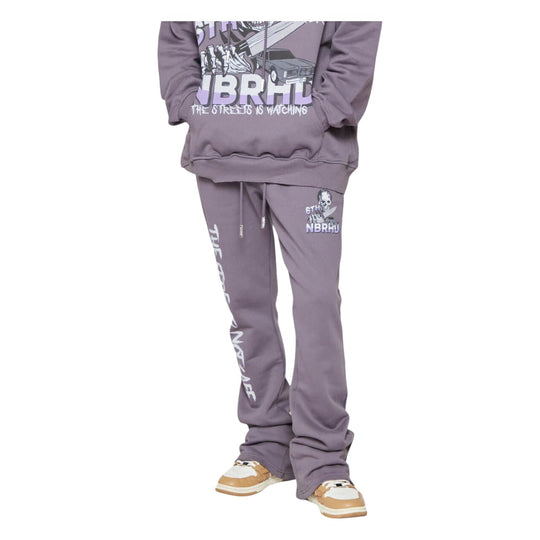 6TH NBRHD Mens Apocolypse Stacked Pants P1201 Grey