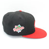 New Era Mens MLB Cincinnati Reds World Series 1990 59Fifty Fitted Hat 70173723 Black, Grey Undervisor