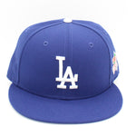 New Era Mens MLB Los Angeles Dodgers World Series 1988 59Fifty Fitted Hat 70529502 Royal Blue, Grey Undervisor