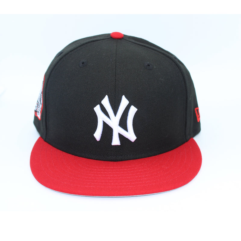 New Era Mens MLB New York Yankees Subway Series 2000 59Fifty Fitted Hat 70538220 Black/Scarlet, Grey Undervisor