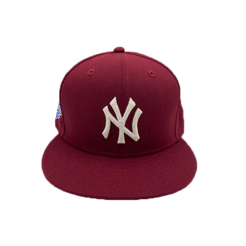 New Era Mens MLB New York Yankees World Series 1999 59Fifty Fitted Hat 70554587 Red, Pink Undervisor