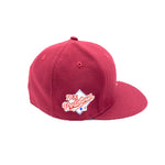 New Era Mens MLB Los Angeles Dodgers World Series 1998 59Fifty Fitted Hat 70554588 Red, Pink Undervisor