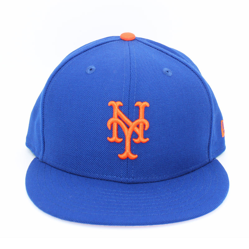 New Era Mens MLB New York Mets OTC 59Fifty Fitted Hat 70574521 Royal, Pink Undervisor