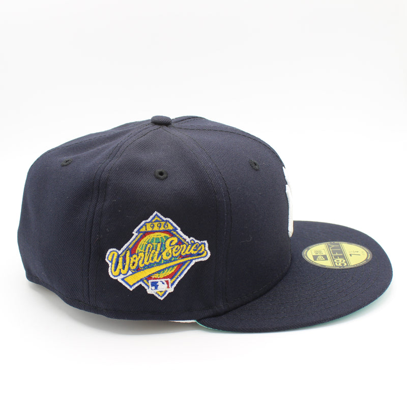 New Era Mens MLB New York Yankees World Series 1996 59Fifty Fitted Hat 70582920 Navy, Teal Undervisor