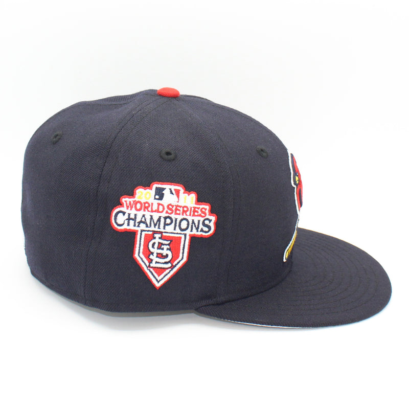 New Era Mens MLB St. Louis Cardinals World Series 2011 59Fifty Fitted Hat 70584428 Navy, Grey Undervisor