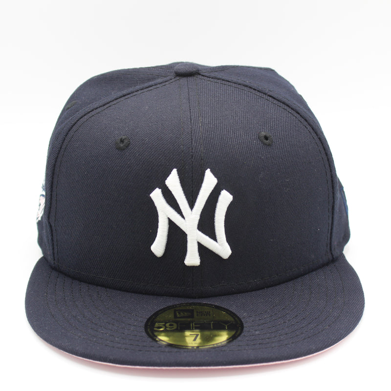 New Era Mens MLB New York Yankees World Series 1996 59Fifty Fitted Hat 70588366 Navy, Pink Undervisor