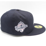 New Era Mens MLB New York Yankees World Series 1996 59Fifty Fitted Hat 70588366 Navy, Pink Undervisor