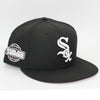 New Era Mens MLB Chicago White Sox World Series 2005 59Fifty Fitted Hat 70590220 Black, Pink Undervisor