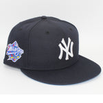 New Era Mens MLB New York Yankees World Series 1998 59Fifty Fitted Hat 70592514 Navy, Sky blue Undervisor