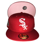 New Era Mens MLB Chicago White Sox World Series 2005 59Fifty Fitted Hat 70633817 Red, Pink Undervisor