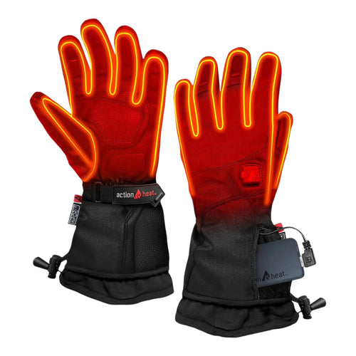 ActionHeat Mens 5V Premium Heated Gloves Black/Red